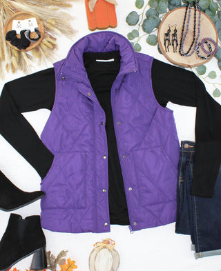 IN STOCK Remy Zip Up Vest - Purple