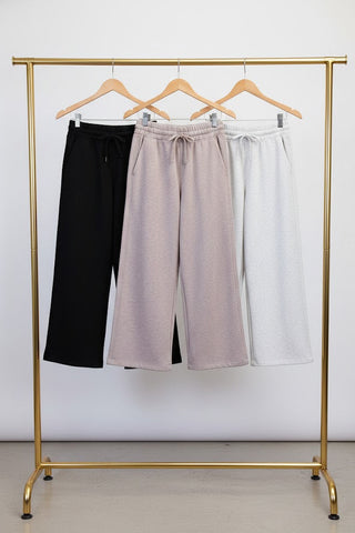 Scuba Cropped Wide Leg Pants by Rae Mode