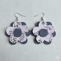 Lilac Daisy Earrings