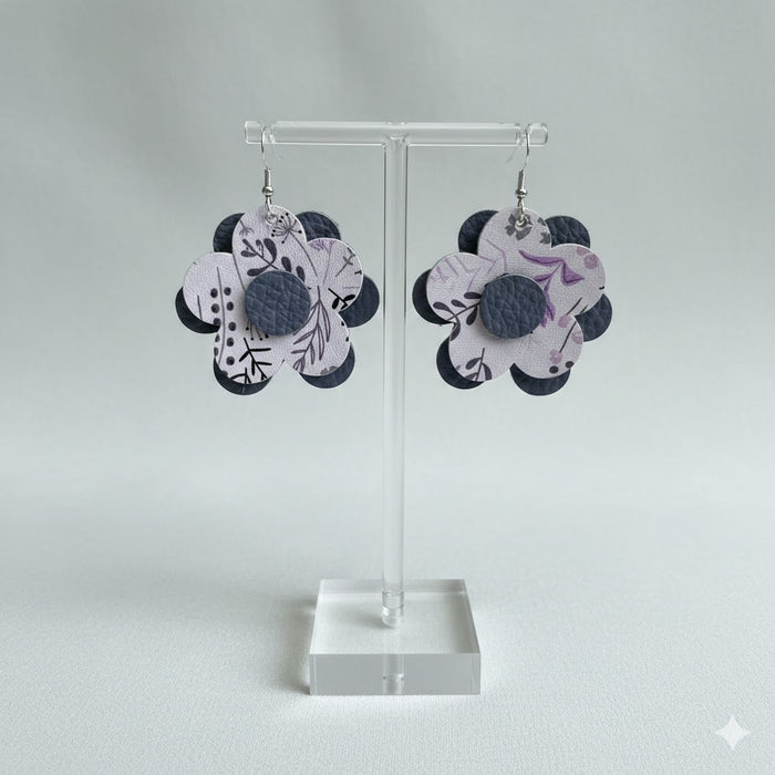 Lilac Daisy Earrings