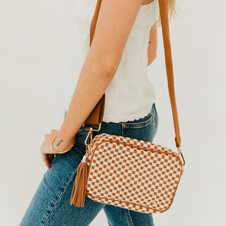 Woven Willow Camera Crossbody Bag Wholesale-Crossbody Bag-Pretty Simple