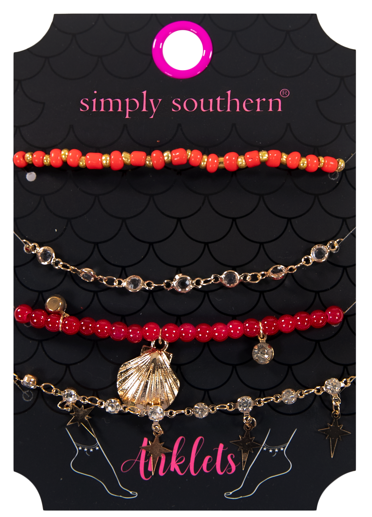 1889- Anklet Pack of 4 by Simply Southern