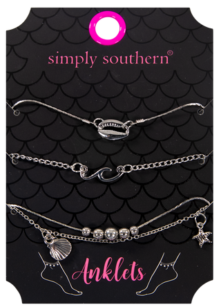 1889- Ankle Bracelet Pack of 4 by Simply Southern