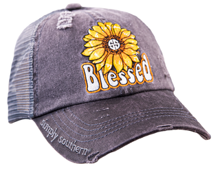 1293- Good Theme Criss Cross Ponytail Hat by Simply Southern [PICK DESIGN]
