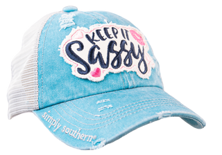 1293- Good Theme Criss Cross Ponytail Hat by Simply Southern [PICK DESIGN]