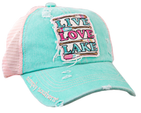 1290- Lake Theme Criss Cross Ponytail Hats by Simply Southern [PICK DESIGN]