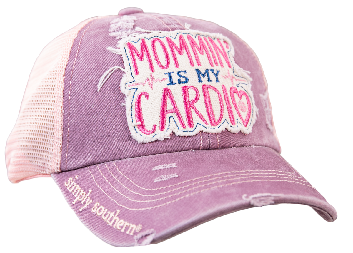 1292- Mom Theme Criss Cross Ponytail Hats By Simply Southern [PICK DESIGN]