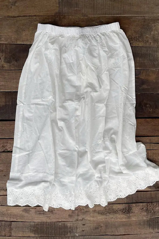 6300- Under Wraps Eyelet Skirt - Parchment