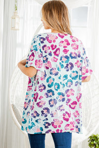 6817- Colorful Leopard Kimono