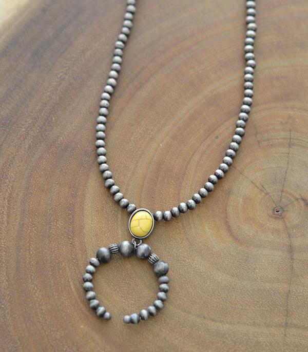 7476- Mustard Western Squash Blossom Necklace