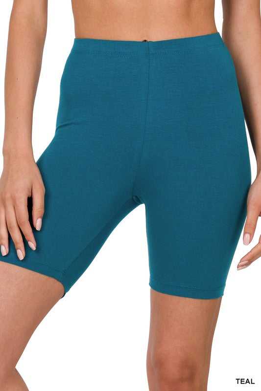 1612- Teal Biker Shorts