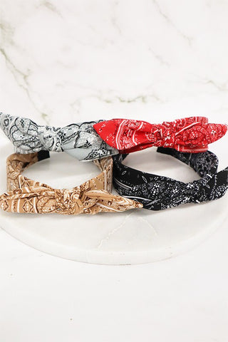 6435- Bandana Tie Knot Headband