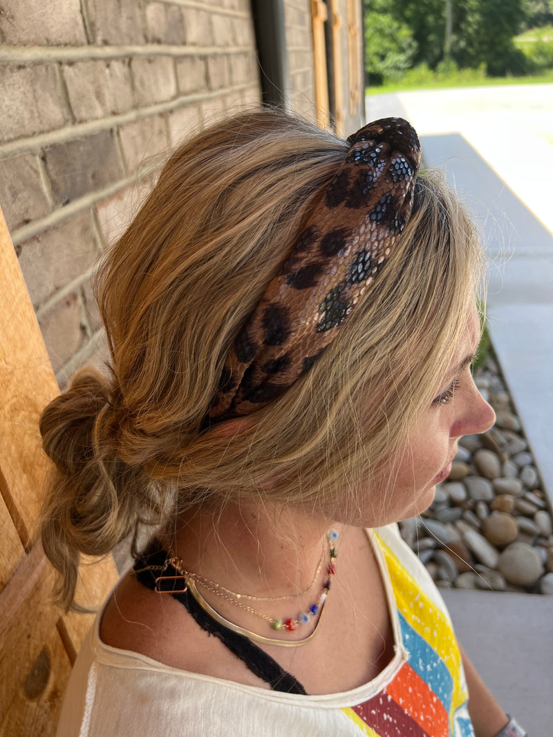 6275- Leopard Scale Knot Headband