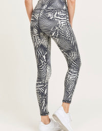 1165- Mono B Safari Animal Print Highwaist Leggings