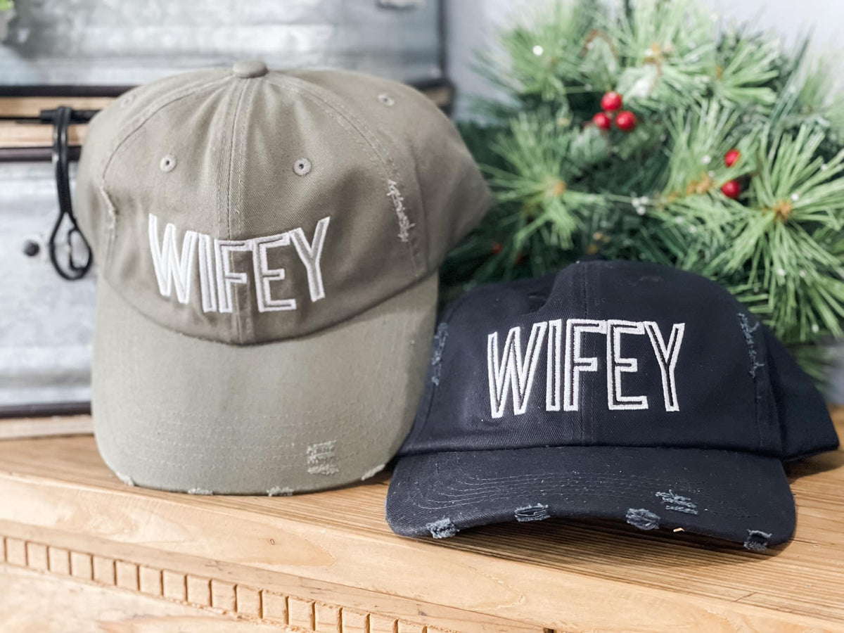 679- Distressed Hat w/ Embroidery [PICK DESIGN]