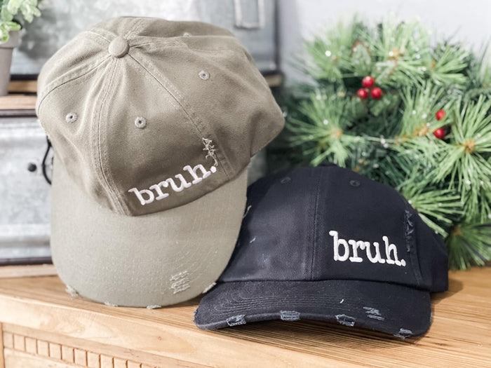 679- Distressed Hat w/ Embroidery [PICK DESIGN]