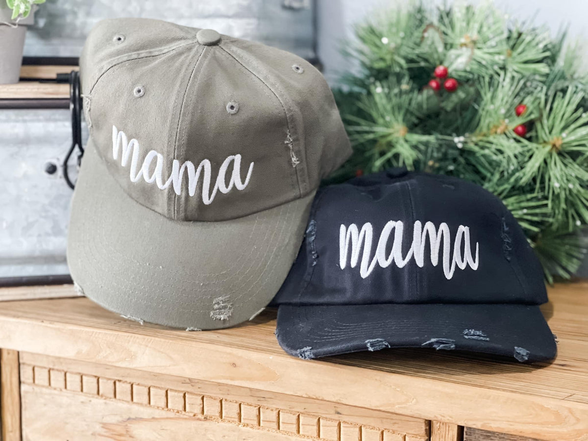 679- Distressed Hat w/ Embroidery [PICK DESIGN]