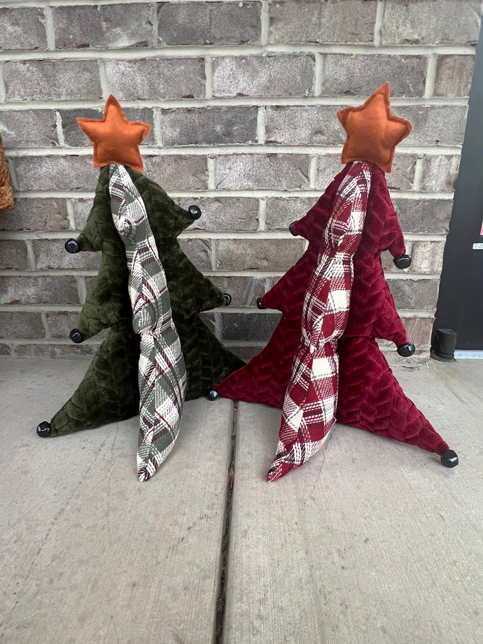 7263- Country Plaid Christmas Tree w/ Bells [2 Colors]