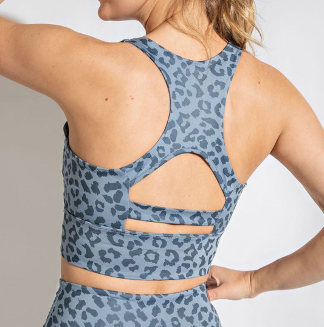 1424- Chambray Double Layer Sports Bra