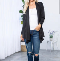 1457- Black Buttersoft Lightweight Cardigan