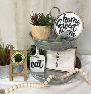343- Home Sweet Home Tray Set of 4