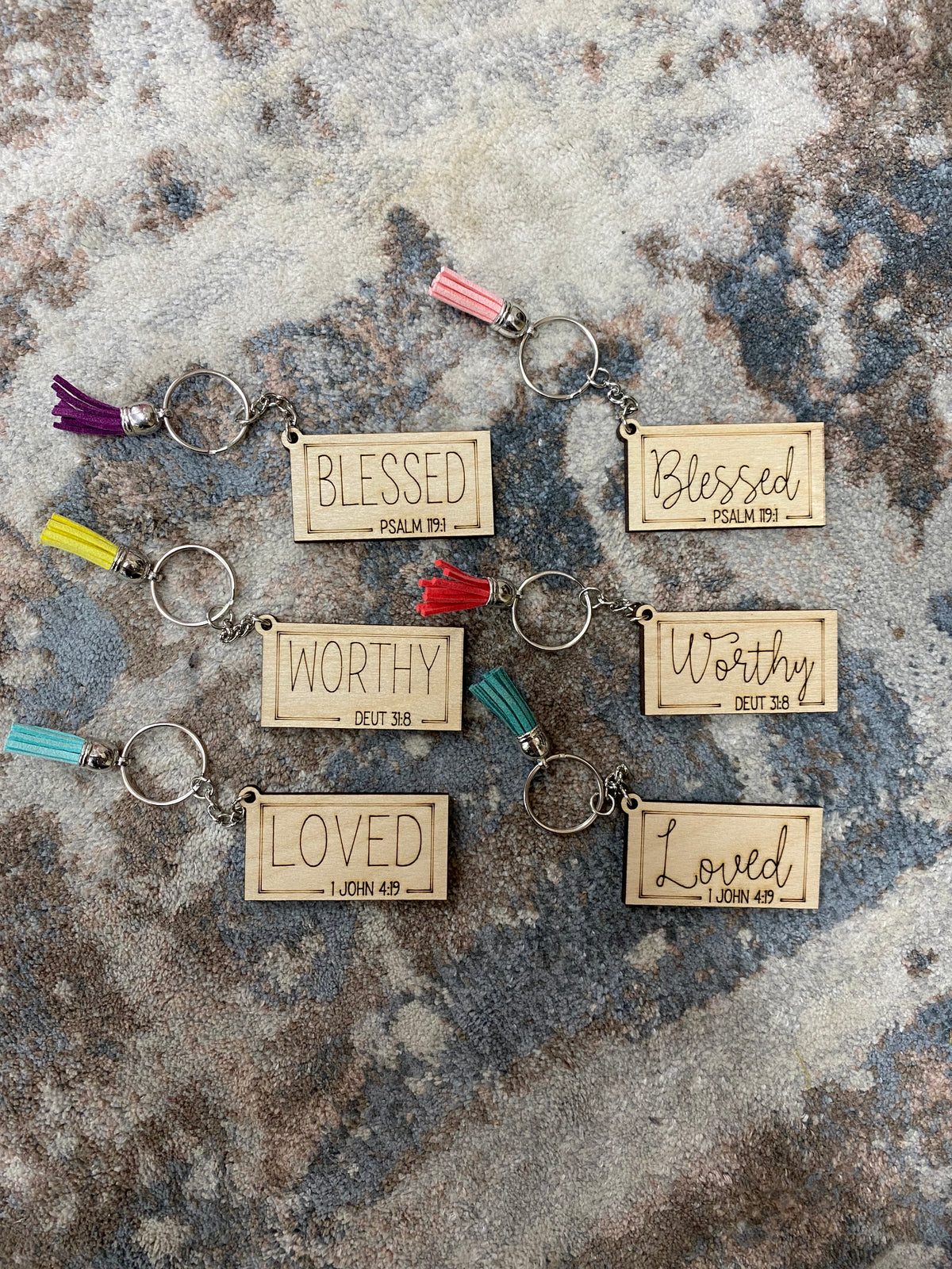 295- Inspirational Wood Keychain {PICK STYLE}