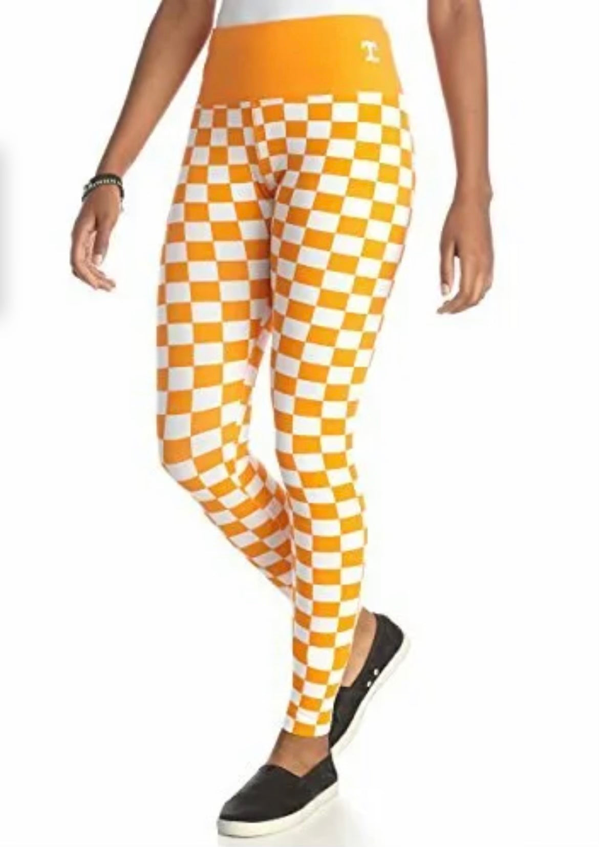 7248- Checkered Leggings w/ Power T Logo