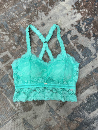 6122-JadyK Turquoise Juliette Deluxe Lace Bralette [ALL SIZES]