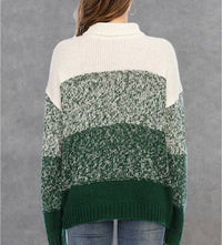 1445- Green/White Color Block Sweater