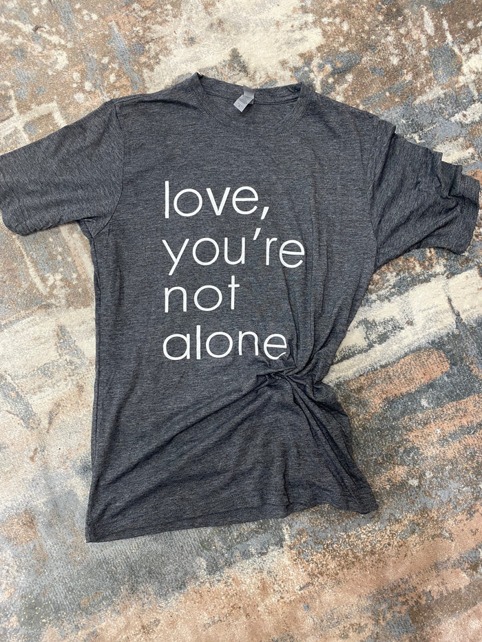 1936- ISAIAH117 Love, You’re Not Alone Gray Short Sleeve Tshirt