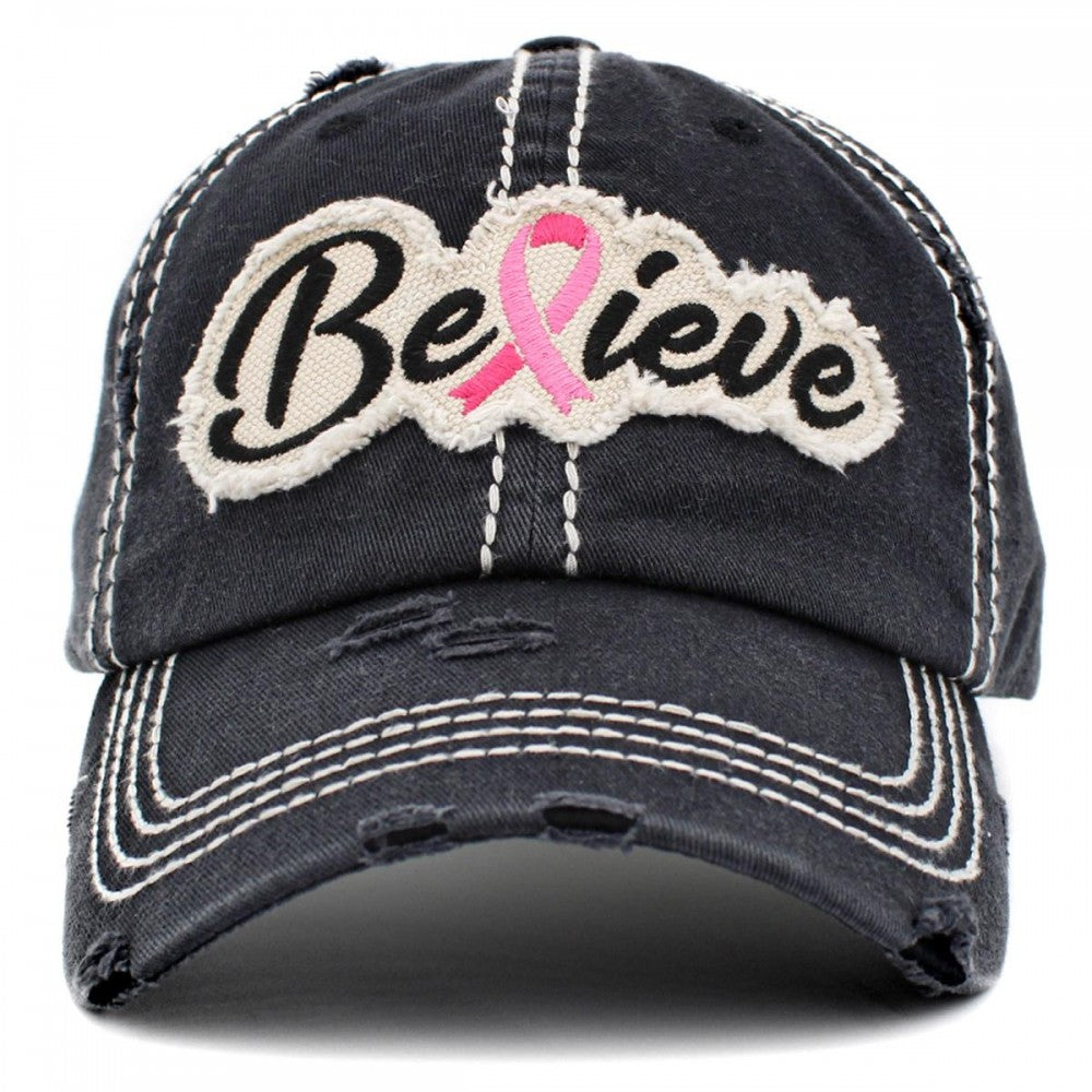 194- Believe Breast Cancer Hat