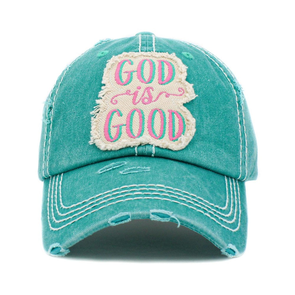 6112- God Is Good Distressed Hat