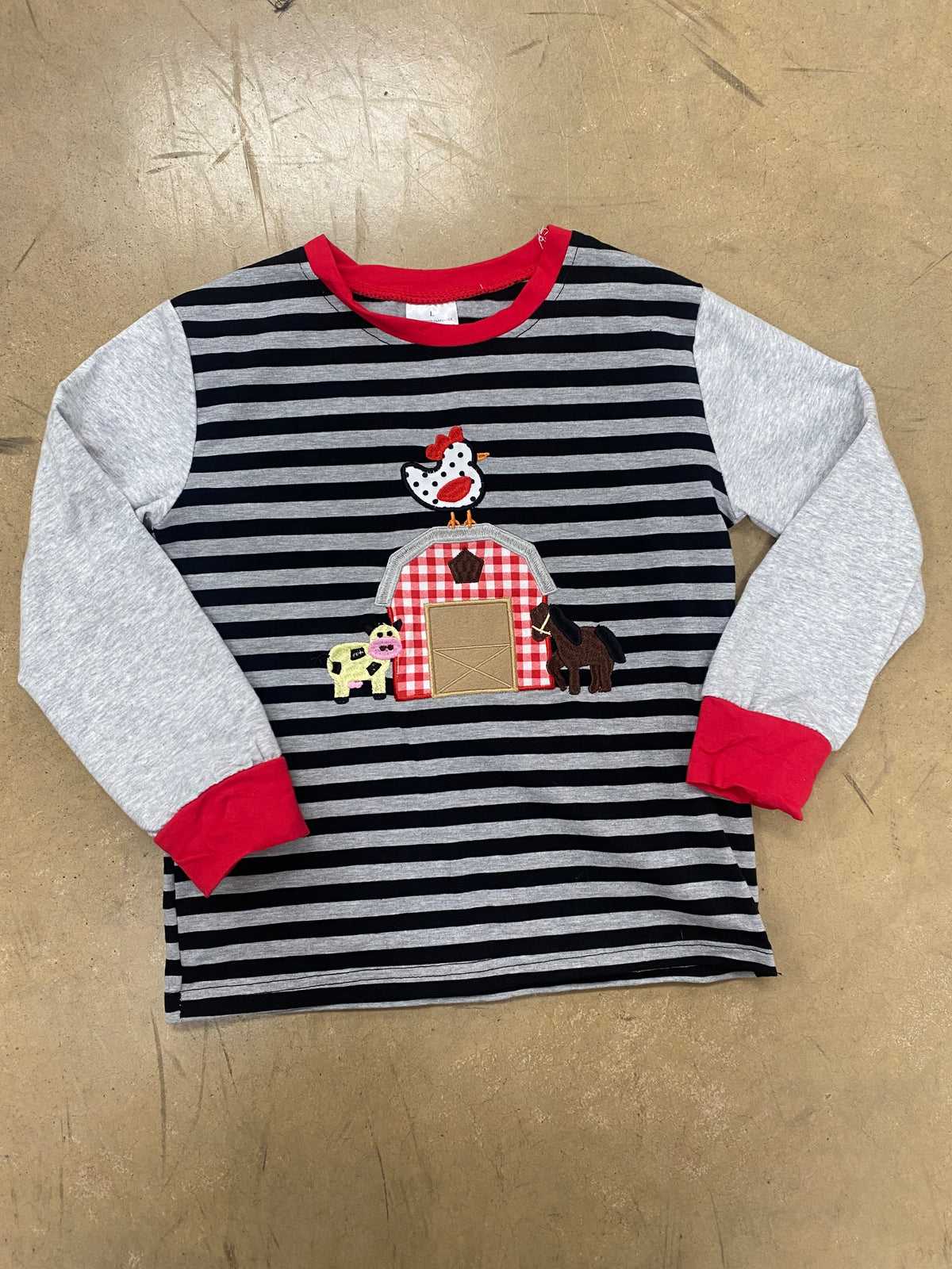 995- Striped Happy Little Farm Shirt