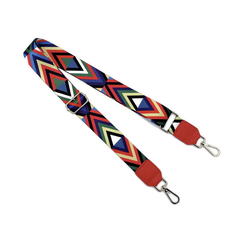 1071- Thick Geometrical Print Guitar Strap