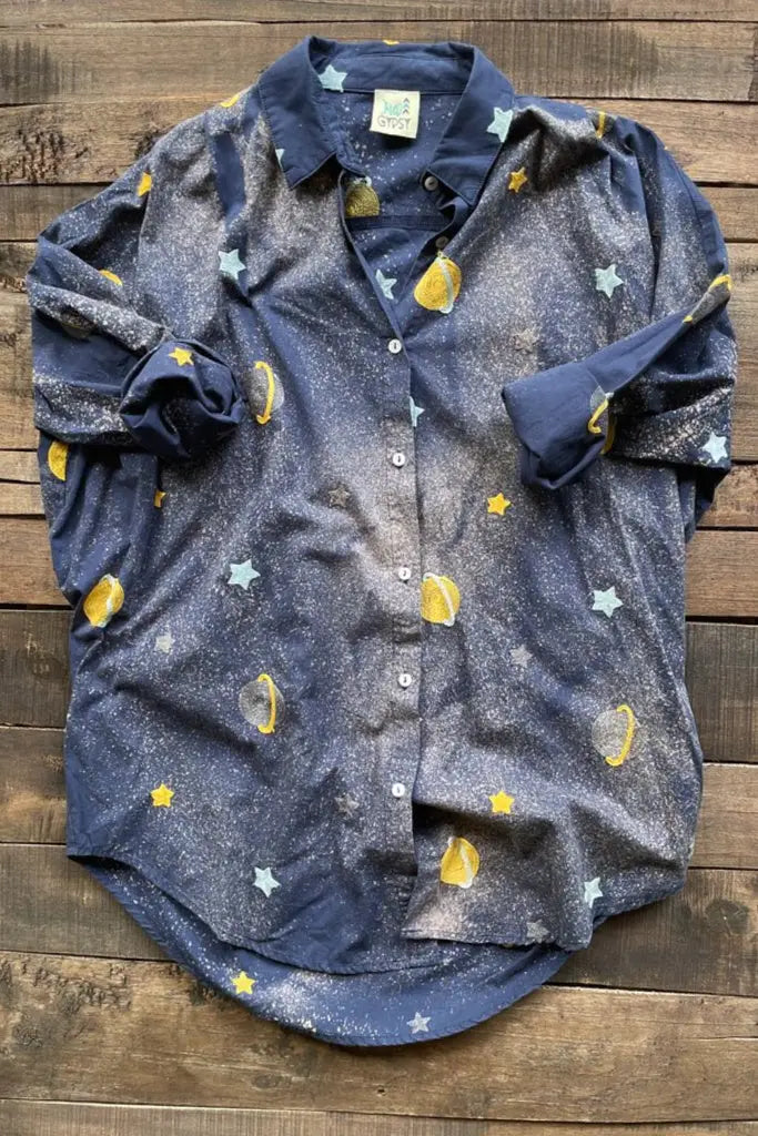 6717- Stars At Night Button Down