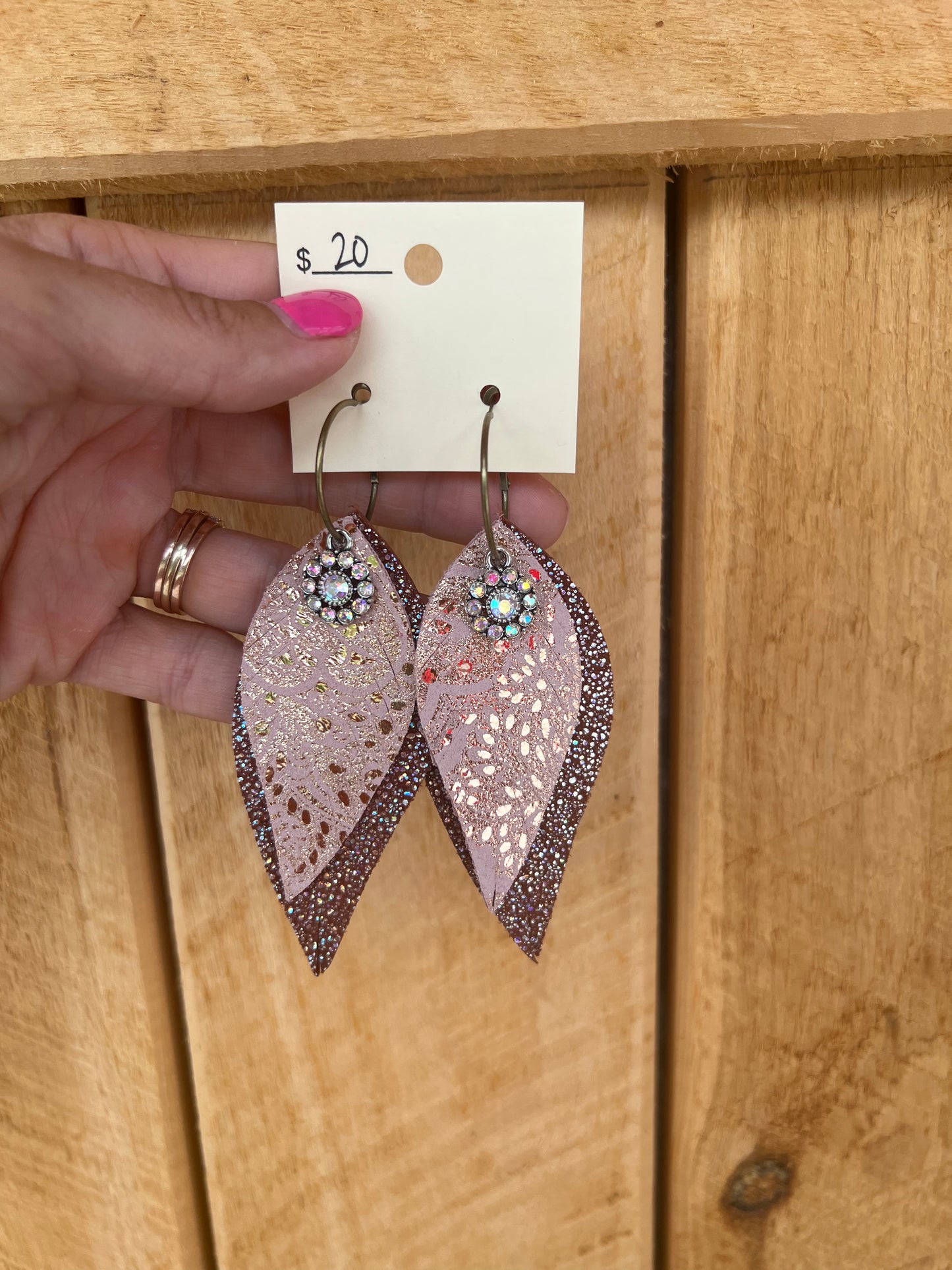 6255- Rose Gold Dazzling Earrings