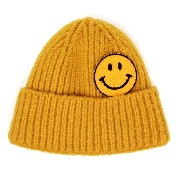 Beanie with Smiley Face [Multiple Colors]