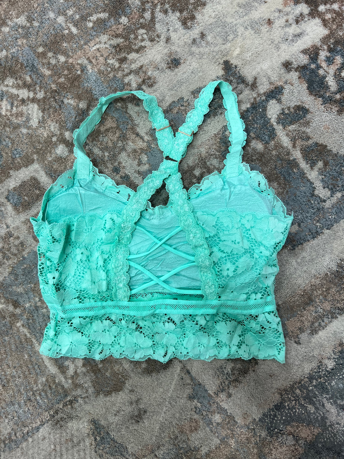 6122-JadyK Turquoise Juliette Deluxe Lace Bralette [ALL SIZES]