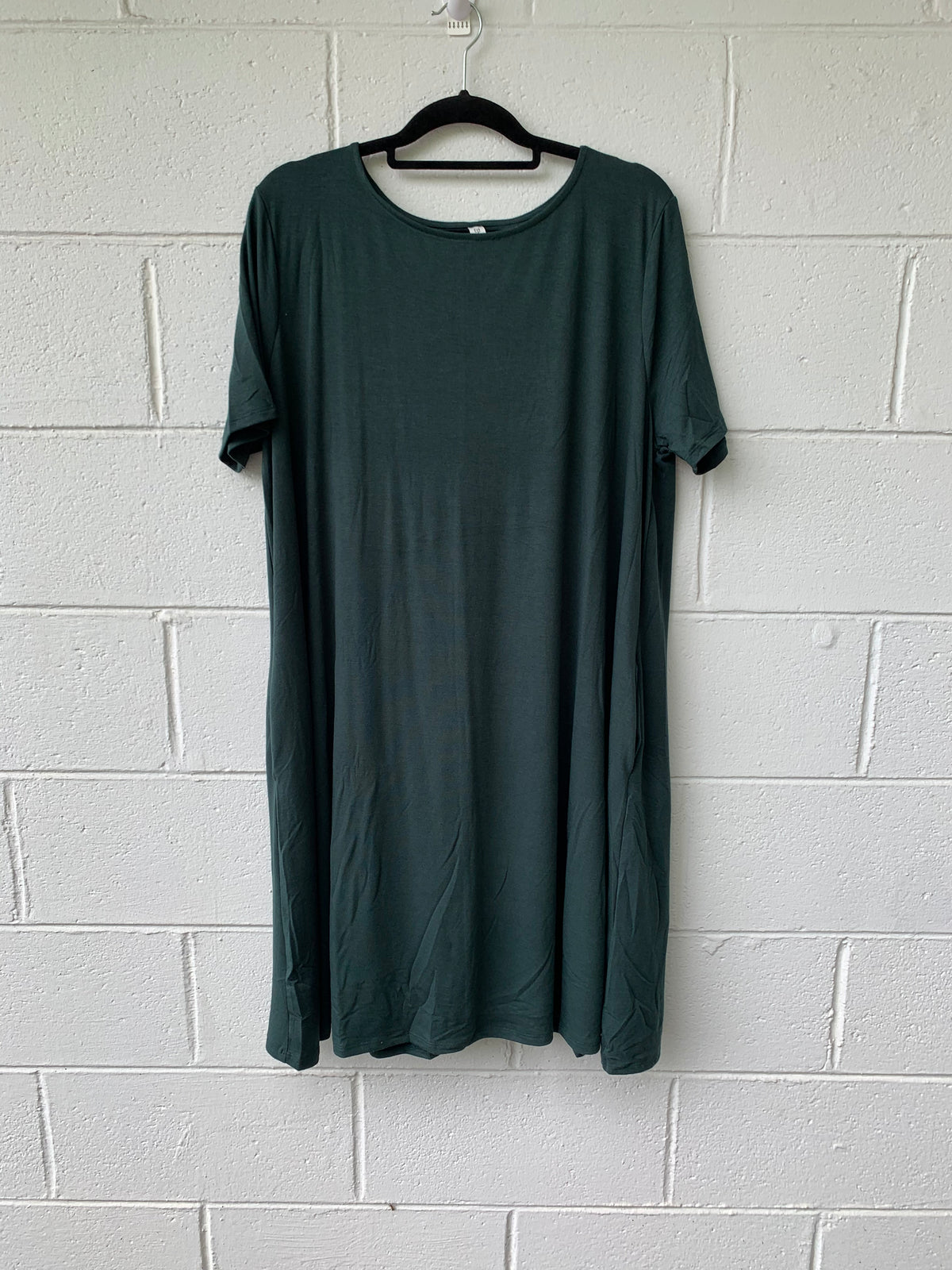 1390- Dark Green T-Shirt Dress