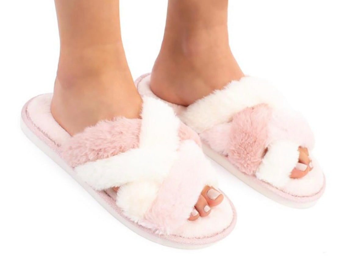 193- Pink/Beige Slippers