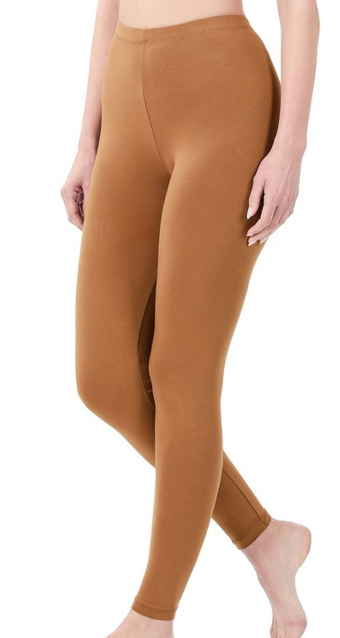 1997- Deep Camel Premium Cotton Full Length Leggings