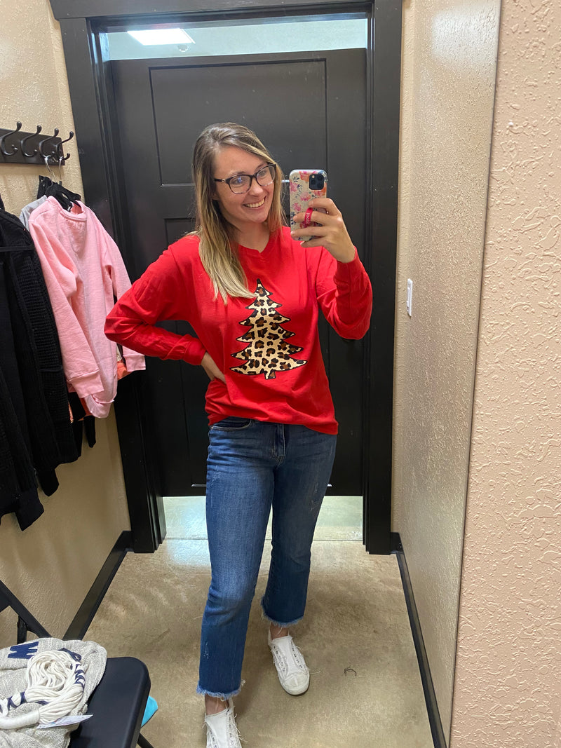 Cheetah Christmas Tee Long Sleeve T-Shirt