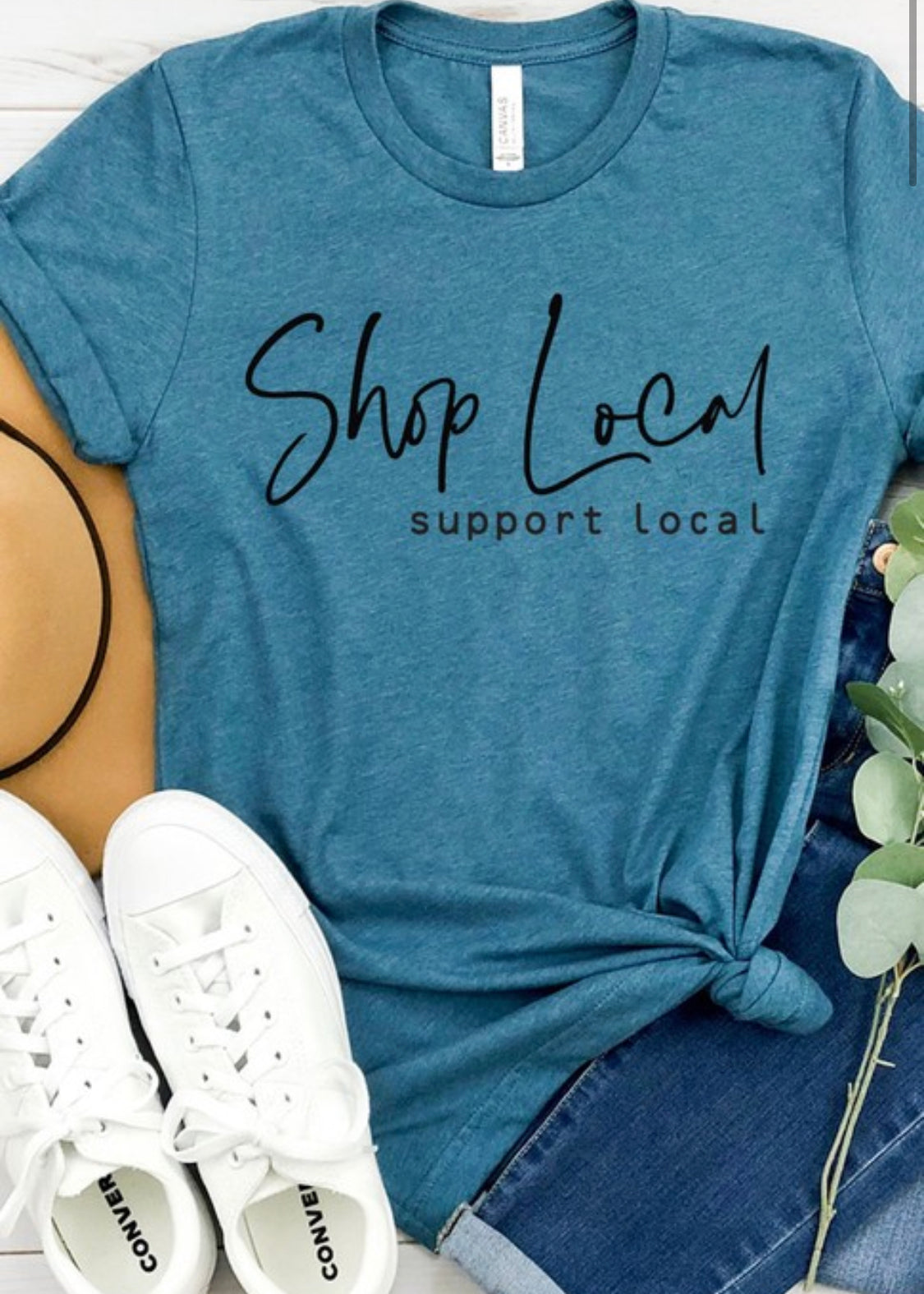 1594- Shop Local Support Local Graphic Tee