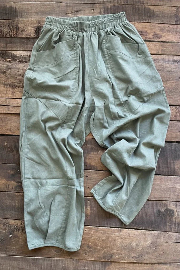 6724- Dark Sage Maureen Pants