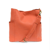 1865- Grapefruit Kayleigh Side Pocket Bucket Bag