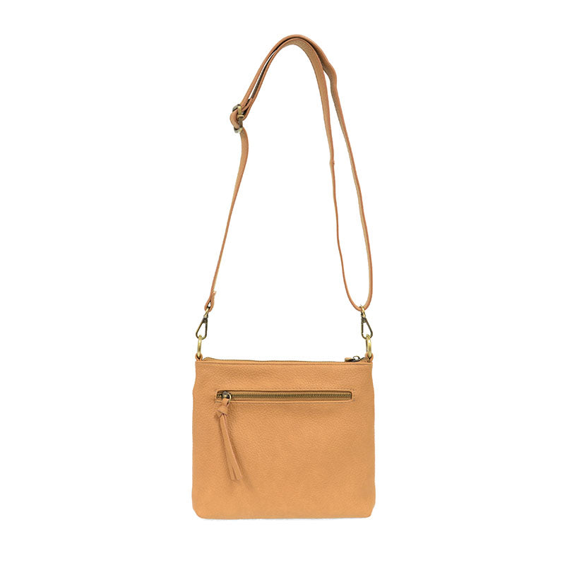 1866- Warm Tan Layla Top Zip Crossbody