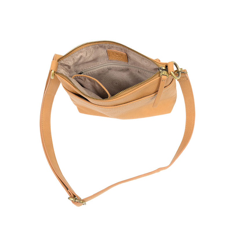 1866- Warm Tan Layla Top Zip Crossbody