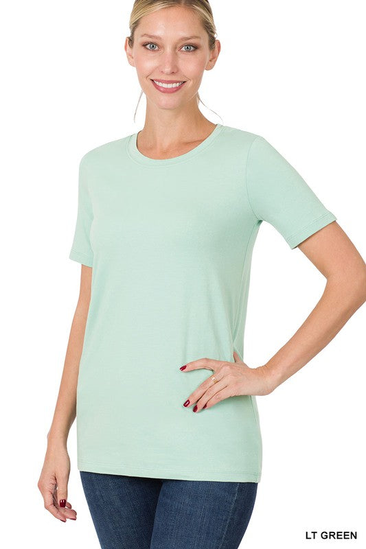 7828- Light Green Basic Tee