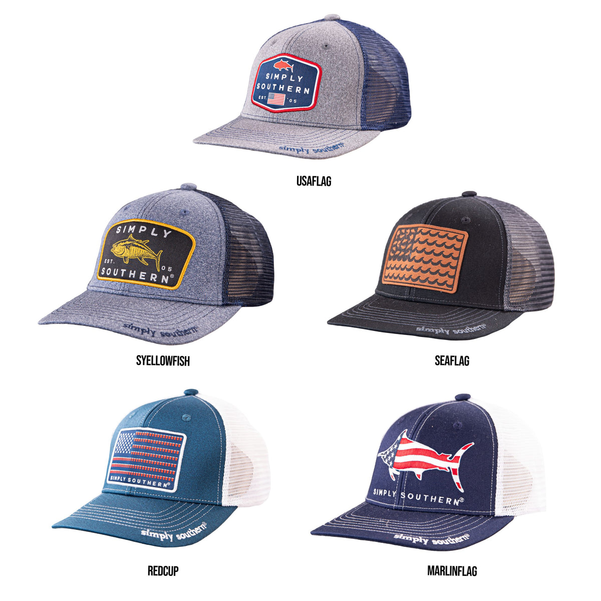 1350- Mens Simply Southern Flag Hat [PICK DESIGN]