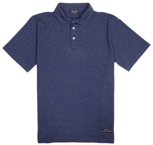 378- Mens Simply Southern Navy Polo Shirt